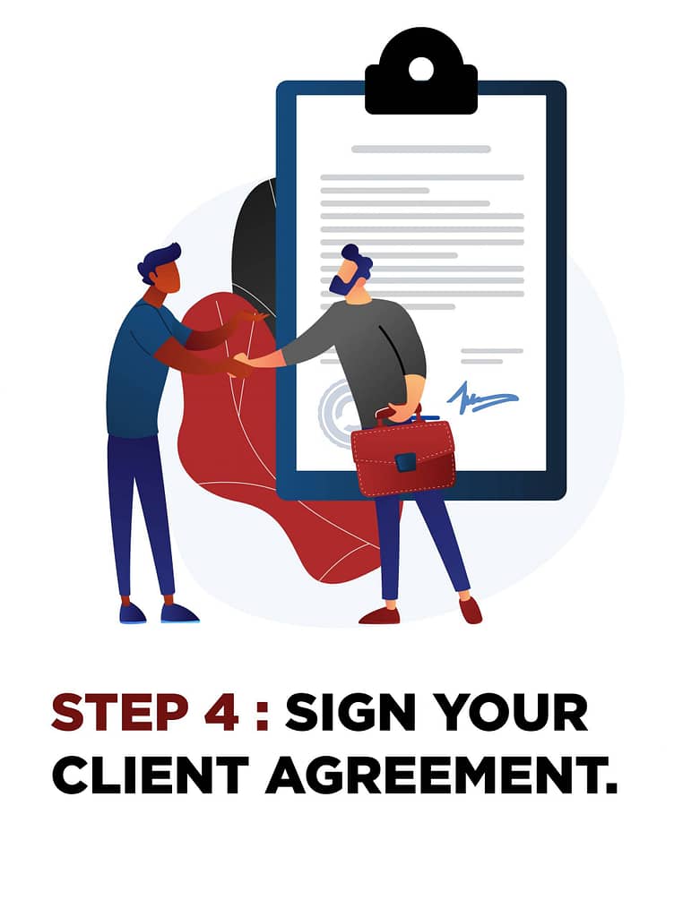Step 4 sign your credit repair client agreement.
